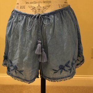 Anthropologie Lilka Blue Cotton Shorts
